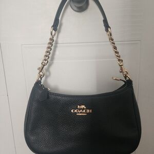 Coach Black Leather Shoulder Bag